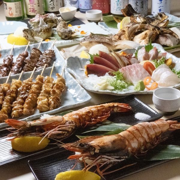 ☆八一六宴会コース☆名物の囲炉裏料理、刺身盛り合わせなど全14品6000円(税込)~