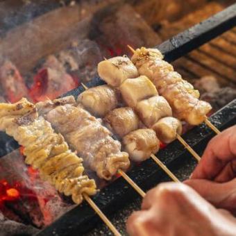 【無制限食べ飲み放題】無制限+王道白もつ鍋+焼き鳥『全120種+時間無制限食べ飲み放題』4500円