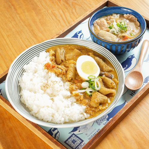 もつカレーライスと豚汁のセット　豚汁サイズ　小