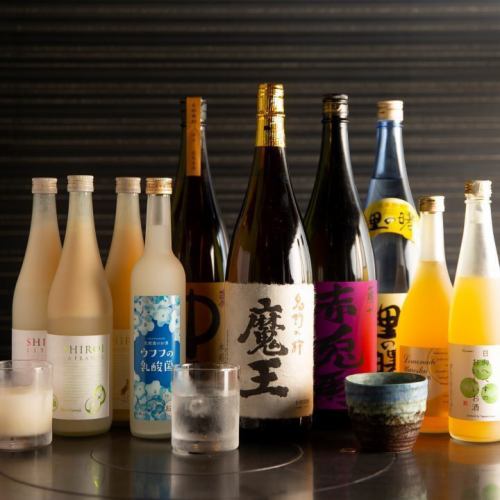 日本酒、焼酎の種類も豊富