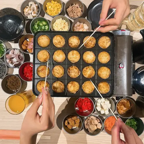 本格派！ガス台で行う【たこ焼きパーティー】出汁がきいてるもっちりたこ焼き！