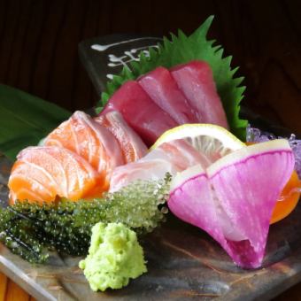 Banshu pre-caught fresh fish sashimi platter 3 kinds