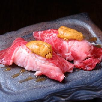 ★120分飲放題付♪「煮穴子&炙りうにく寿司&馬刺し★さくらコース」6500→5500円