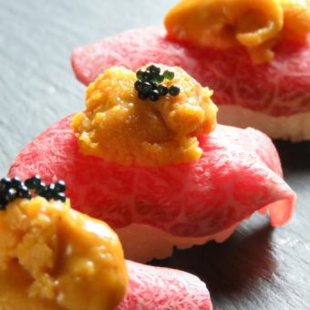 12月31日迄！お得★120分飲放題付♪「煮穴子&炙りうにく寿司★さくらコース」5500→5000円