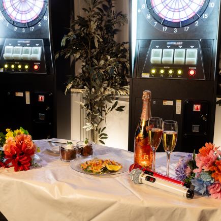 [Wedding after-party plan] Free for the bride and groom! Includes 4 dishes and 2 hours of all-you-can-drink ★ All-you-can-play activities such as darts and karaoke