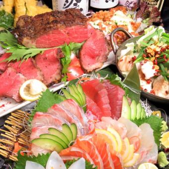 《2H飲放付》松コース★刺身4種/〆鯖炙り寿司等10品5000⇒4500円日曜日から木曜日4000円