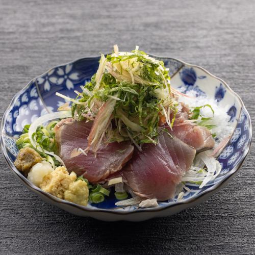 カツオ藁焼き薬味まみれ