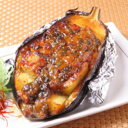 Homemade rich miso grilled Mitoyo eggplant from Kagawa prefecture