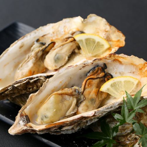 Robatayaki of oysters