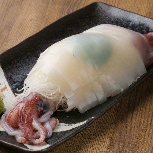 Excellent freshness! Morning squid sashimi