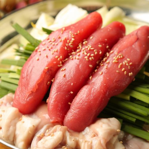 Benkei specialty! Soft-boiled mentaiko offal hot pot ~salt soup or pork bone soy sauce~
