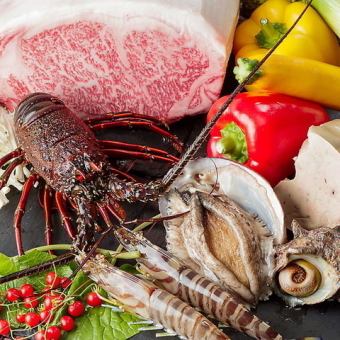 2025年聖誕節【僅限12月20日至25日】包含松阪牛肉、扇貝、龍蝦等10道菜的午餐套餐◇25,000日元