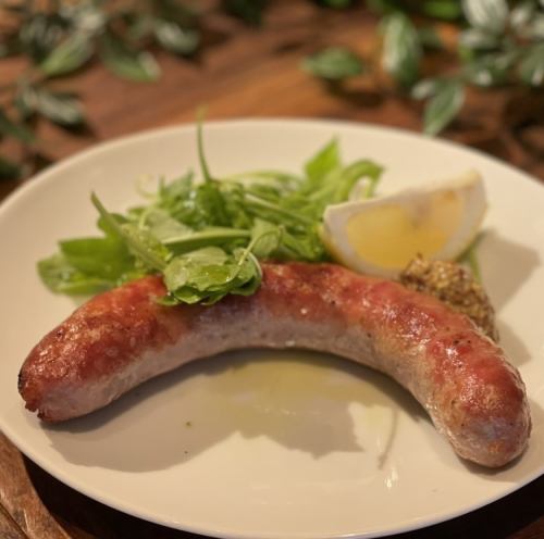 grilled homemade sausage