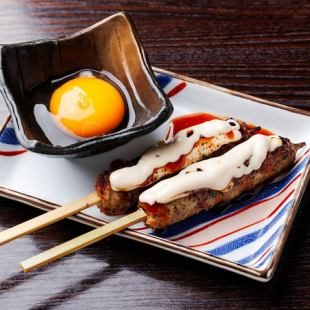 チーズつくねの月見仕立て