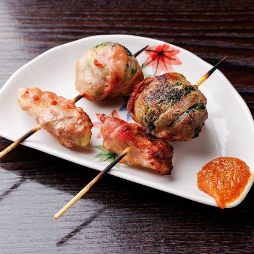 豚バラ包みブロッコリーの炭火焼き