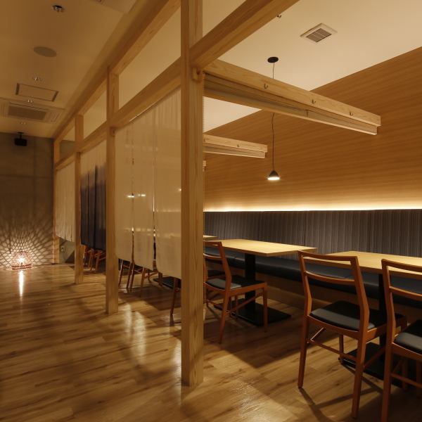 ■We also have seating for groups for banquets, welcome and farewell parties, and various drinking parties.Relax in our calm, modern Japanese space.