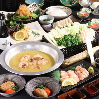 25名~◆3Fフロア貸切専用【天コース】150分飲放付≪各種宴会に≫水炊き/鶏刺盛り/つくね等8000円