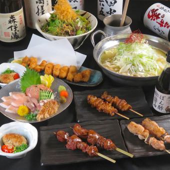 【夏の鶏宴会コース】◆150分飲放付◆♪水炊きぎょうざ/鶏たたき含む全7品5000円(税込)