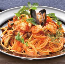 シーフードトマトスパゲッティ