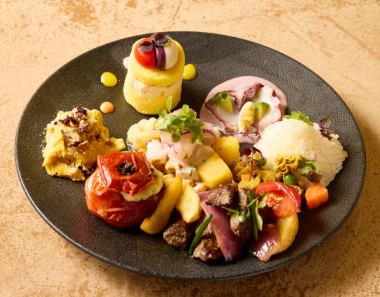 【仅限周末午餐】马丘比丘午餐（含开胃菜自助餐），90分钟，3600日元（含税）