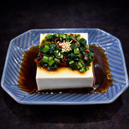 冷奴　-ニラ醤油-