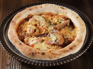 Bacon and potato mayonnaise pizza