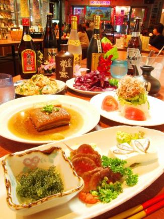 【琉球王朝コース】 沖縄料理9品+120分飲み放題+ライブ5500円(税込) ※5/20までのご予約