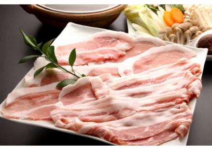 【涮涮鍋套餐】沖繩品牌豬肉「山原島豬肉阿古」涮涮鍋套餐 3,800日圓（含稅）