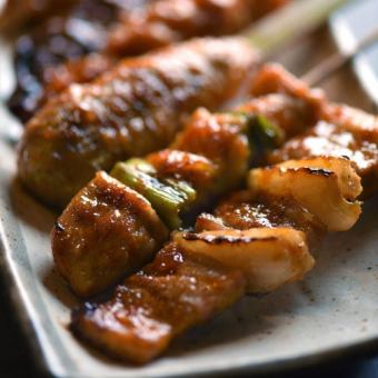 <October/November> Yakitori and vegetable skewer course [120 minutes with all-you-can-drink draft beer]