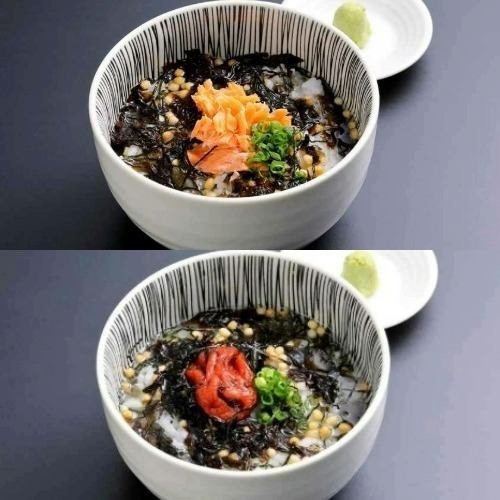 Various types of ochazuke