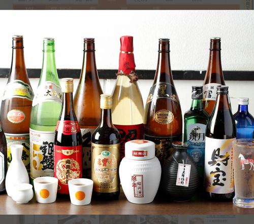 A wide selection of liquors such as shochu, sake and highballs!