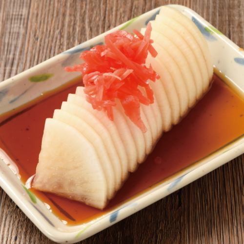 Radish with vinegar and soy sauce