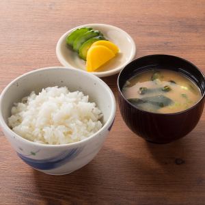 White rice set