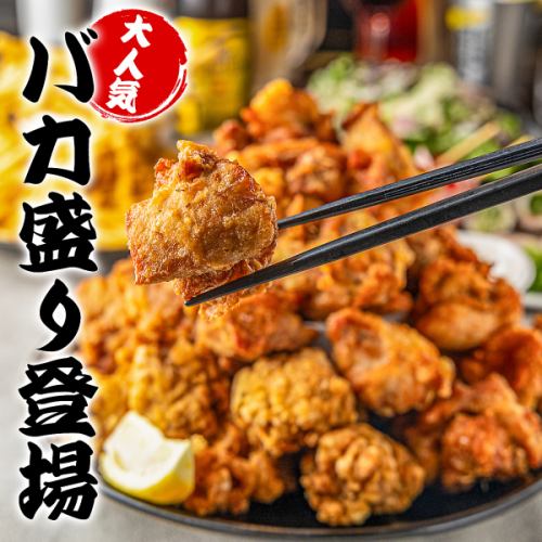 【食べ応えMAX】バカ盛り唐揚げとバカ盛りポテト！