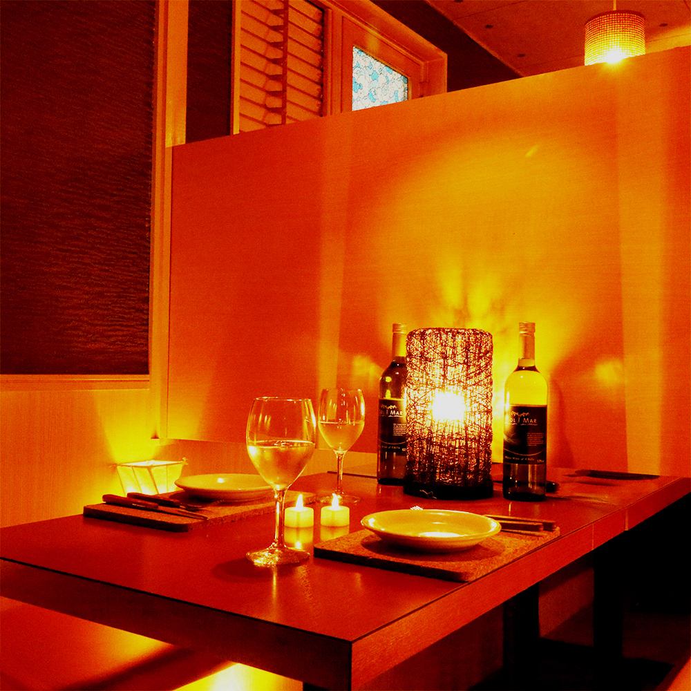 どこか懐かしい古民家風の個室席は2名様~ご案内可能♪