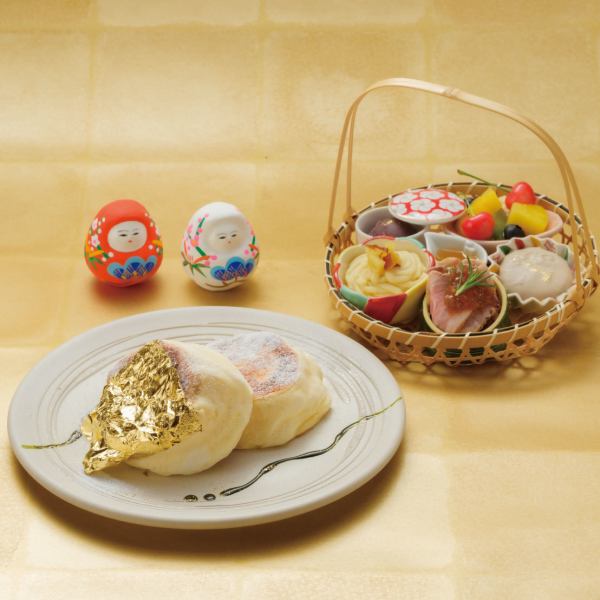 季節限定スペシャルパンケーキ●金箔付き 百万石まつりパンケーキ『百万石御膳』