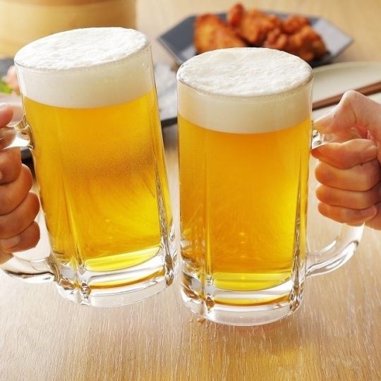 ≪単品飲み放題≫生ビール付☆2時間2000円→1500円♪（L.O30分前）