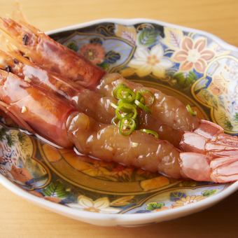 頭つき酔っ払い海老一尾