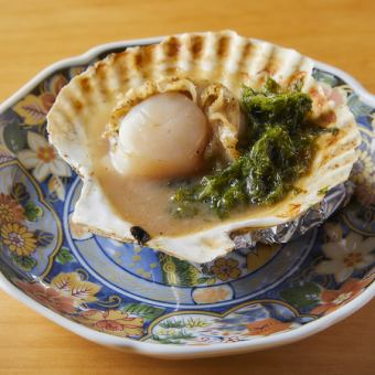帆立あおさバター焼き
