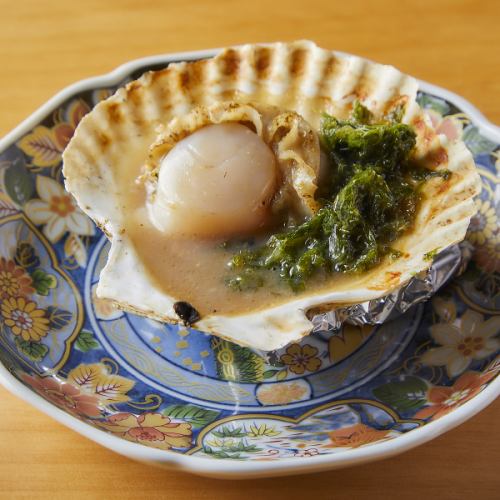 帆立あおさバター焼き