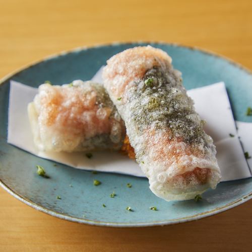 揚げ春巻き　博多明太子と大葉