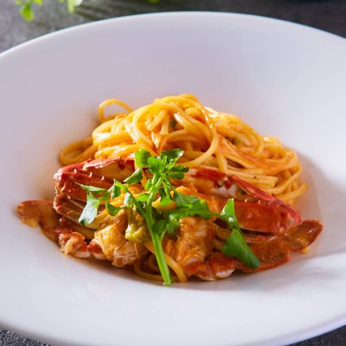 ワタリ蟹とトマトパスタ