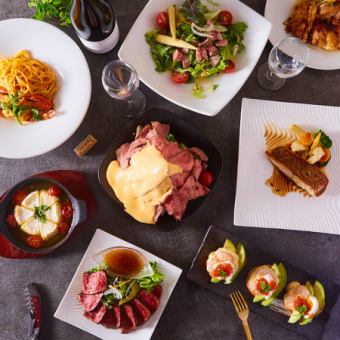 《炙り馬肉のカルパッチョ、選べる美鍋など全8品》3時間飲み放題付4480円