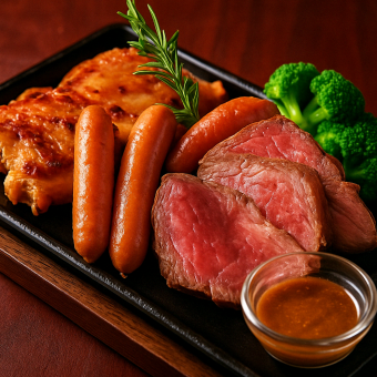 【3時間飲み放題付き/食べ放も可】◆ローストビーフやクワトロフォルマッジなど充実の全9品！