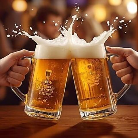 아라카르트도 OK ♪ 생맥주가있는 단품 음료 무제한 2200 엔