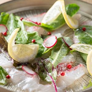 Fresh fish carpaccio delivered directly