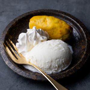 Sweet Potato with Vanilla Ice Cream