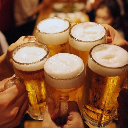 生ビール付飲み放題1000円の期間限定飲み放題価格★