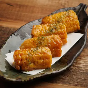 Corn with garlic butter soy sauce