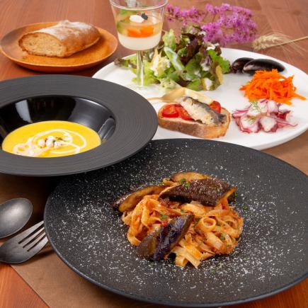 【LUNCH　MENU】PASTA　COURSE全4品2000円(税込)